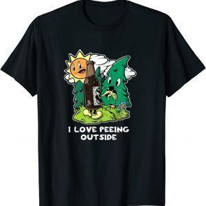 I Love Peeing Outside Retro Camping Drinking Hiking 2022 Shirt