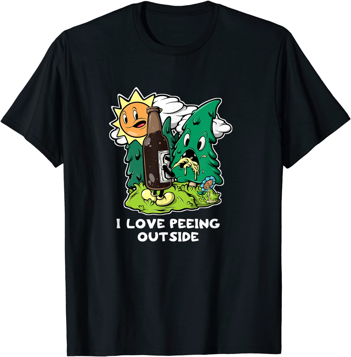 I Love Peeing Outside Retro Camping Drinking Hiking 2022 Shirt