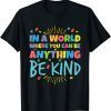 In A World Where You Can Be Anything Be Kind Support Autism 2022 Shirt