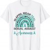 In April We Wear Teal Sexual Assault Awareness Teal Rainbow T-Shirt