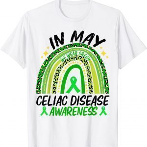 In May We Wear Green Celiac Disease Awareness Boho Rainbow 2022 Shirt