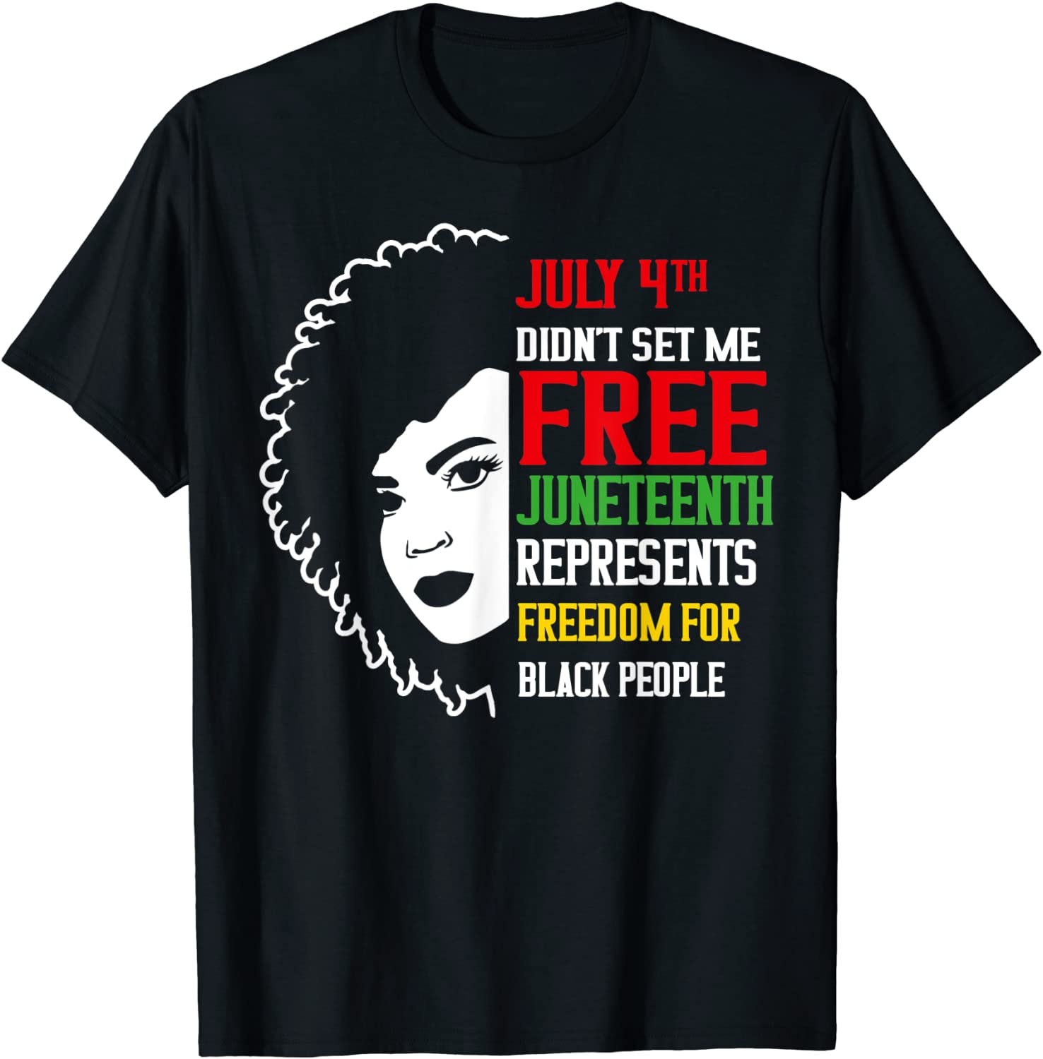 July 4th Juneteenth Black Woman Melanin Queen Freedom Africa 2022 Shirt