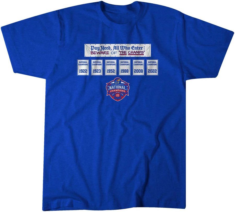 Kansas Basketball Beware of the Champs 2022 Shirt