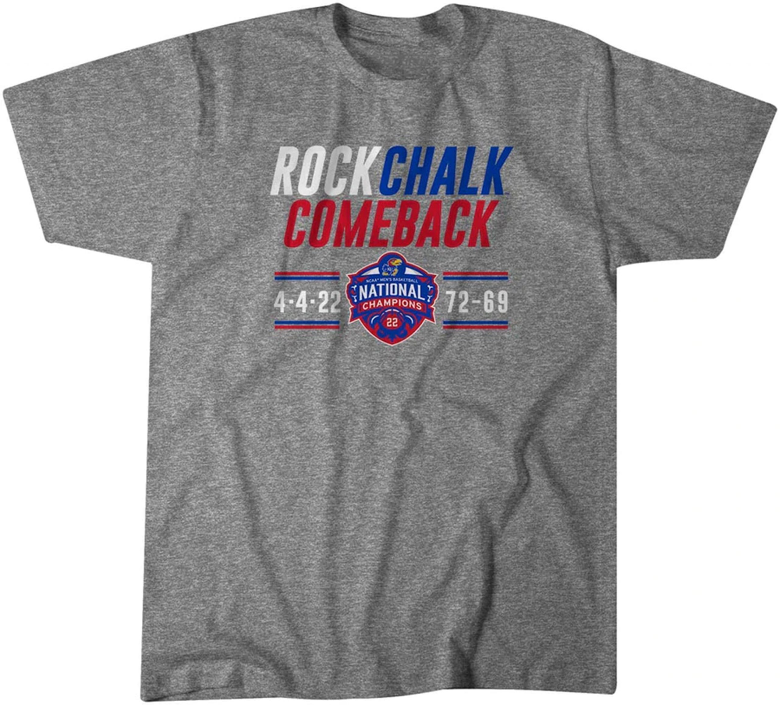 Kansas Basketball Rock Chalk Comeback 2022 Shirt