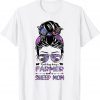 Kinda Busy Being A Sheep Mom Messy Bun Floral Farmer 2022 Shirt