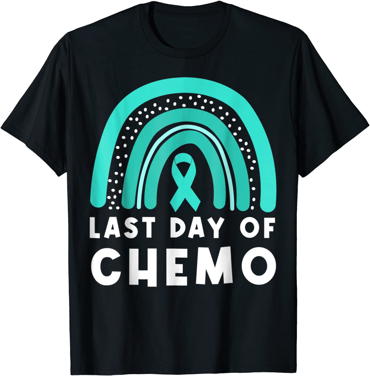 Last Day Of Chemo Rainbow Ovarian Cancer Awareness Support Classic Shirt