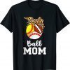 Leopard Ball Mom Softball Baseball Football Mother's Day 2022 Shirt