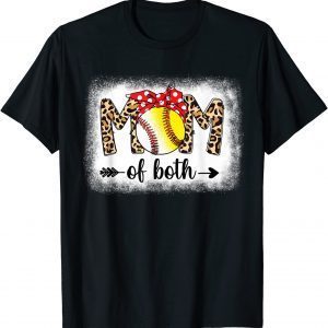 Leopard Baseball Mom Of Both Softball Mom Mother's Day 2022 Classic Shirt