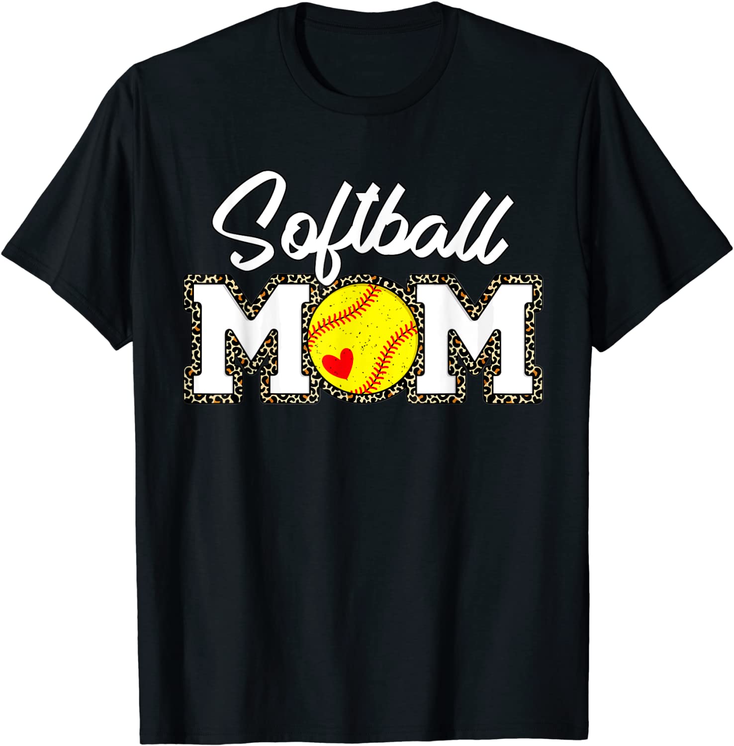 Leopard Softball Mom Softball Game Day Vibes Mother's Day 2022 Shirt