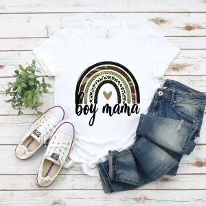 Mother Of A Boy Rainbow Mothers Day Classic Shirt