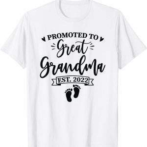Promoted To Great Grandma Est 2022 Great Grandmother Classic Shirt