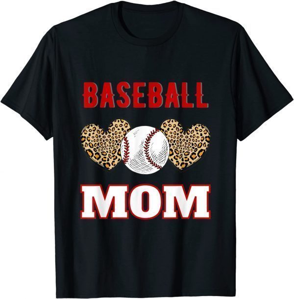 Softball Mom Leopard Ball Mom Mother's Day Classic Shirt