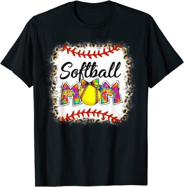 Softball Mom Leopard Baseball Mom Mother's Day 2022 Classic Shirt