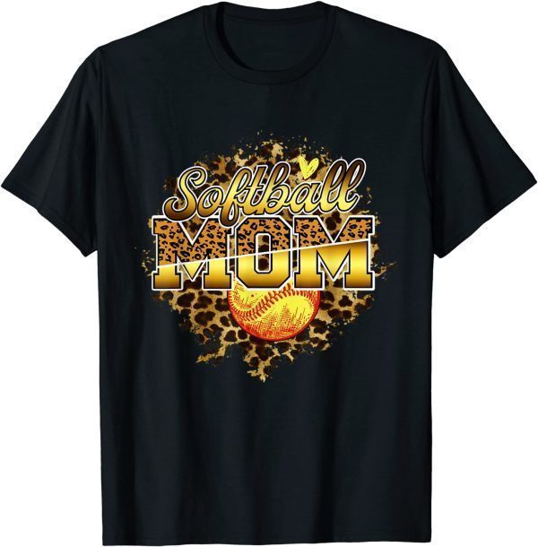 Softball Mom Leopard Softball Mom Mother's Day 2022 Classic Shirt