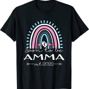 Soon To Be Amma Est 2022 Rainbow Mother's Day Classic Shirt