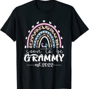 Soon To Be Grammy Est 2022 Mothers Day Leopard Rainbow 2022 Shirt