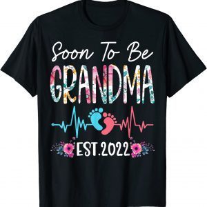 Soon To Be Grandma Est 2022 Floral Mother's Day Classic Shirt