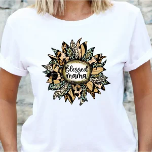 Sunflower Mama Blessed Mama Mother's Day 2022 Shirt