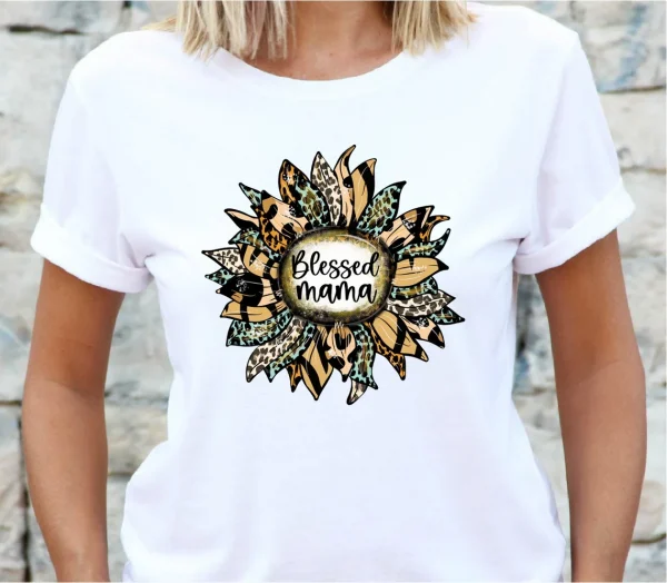 Sunflower Mama Blessed Mama Mother's Day 2022 Shirt