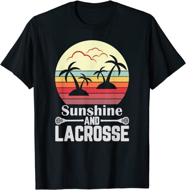 Sunshine and Lacrosse Vintage Retro Lacrosse Stick Sun 2022 Shirt