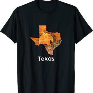 Texas Shaped Desert Scenery 2022 Shirt