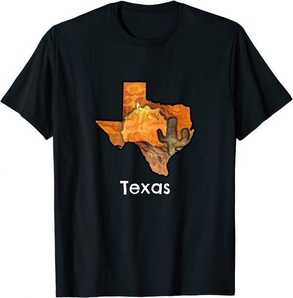 Texas Shaped Desert Scenery 2022 Shirt