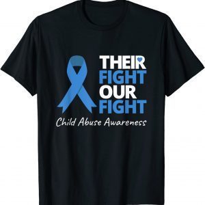 Their Fight Our Fight Child Abuse Awareness Blue Ribbon 2022 Shirt