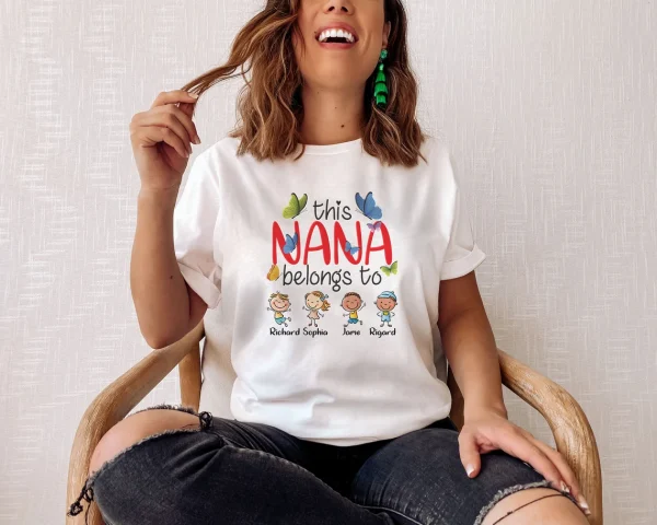 This Nana Belongs To Personalized Mothers Day 2022 Shirt