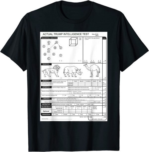 Trump Intelligence Test Classic Shirt