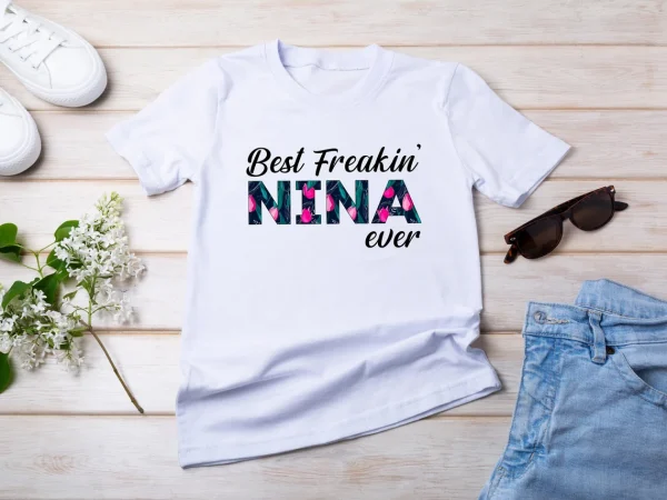 Tulips Flower Best Freakin' Nina Mother's Day 2022 Shirt