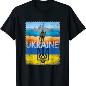 Ukraine Postage Stamp Flag Pride 2022 T-Shirt