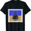 Ukraine Postage Stamp Soldier Flag Pride T-Shirt
