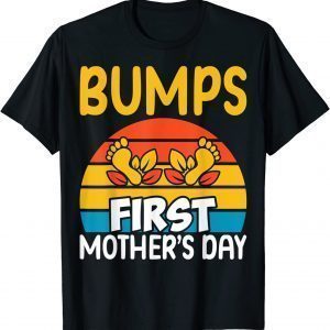 Vintage Happy Mothers Day, Bump First Pregnancy Announcement 2022 T-Shirt