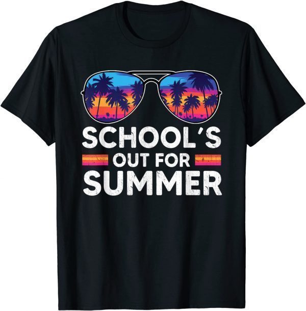 Vintage Last Day Of School Schools Out For Summer Teacher Classic Shirt