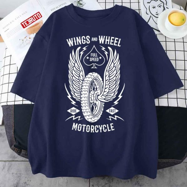 Wings And Wheel Motorcycle Lover Classic Shirt