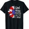 4th Of July God Bless America Land That I Love Sunflower 2022 Shirt