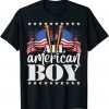 All American Boy - USA America Flag & Firework 4th July 2022 Shirt