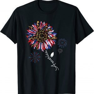 America Sunflower Flag Leopard Tie Dye Patriotic 4th Of July 2022 Shirt