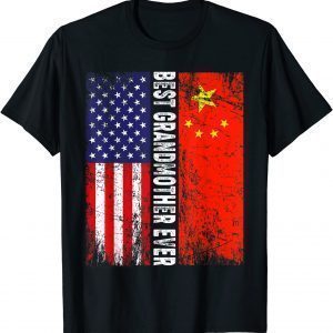 American Flag & China Flag Best Grandmother Ever Family Classic T-Shirt