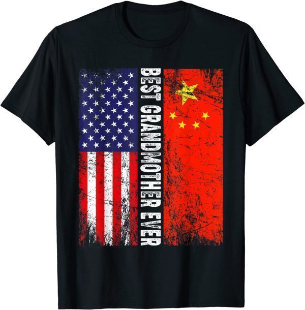 American Flag & China Flag Best Grandmother Ever Family Classic T-Shirt
