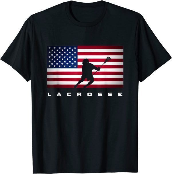 American Flag Lacrosse Apparel - US Flag Lacrosse 2022 Shirt