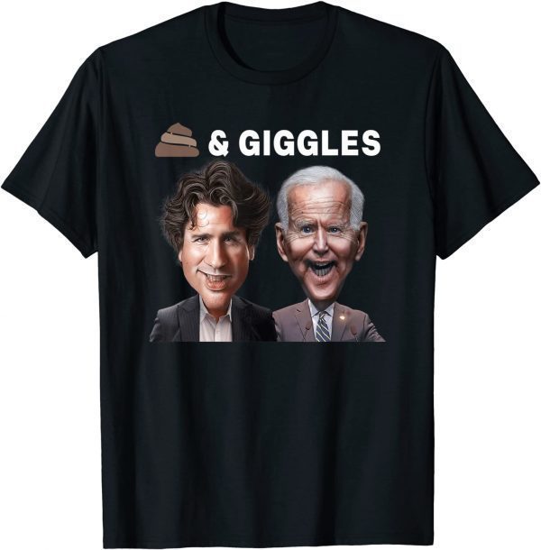 Anti Biden Trudeau Shits 'n Giggles Political T-Shirt