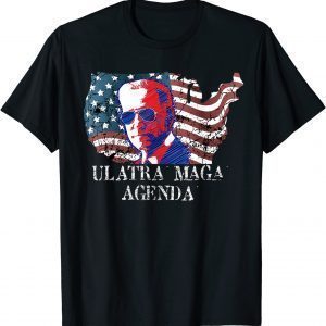 Anti Joe Biden Ultra Maga Agenda American Flag 2022 Shirt