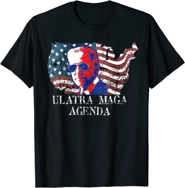 Anti Joe Biden Ultra Maga Agenda American Flag 2022 Shirt