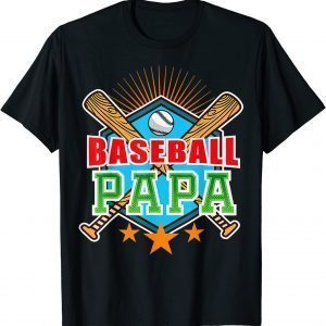 Baseball Papa Dad Father's Day Baseball Player Coach Daddy 2022 Shirt