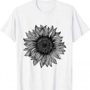 Be Kind Sunflower Minimalistic flower plant ARtwork T-Shirt