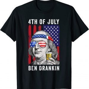 Ben Drankin 4th Of July Usa Flag Vintage Independence Day 2022 Shirt