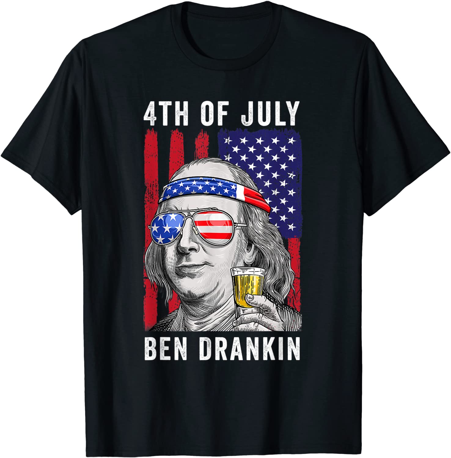 Ben Drankin 4th Of July Usa Flag Vintage Independence Day 2022 Shirt