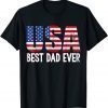 Best dad ever with US American Flag Awesome Dads Family Classic T-Shirt
