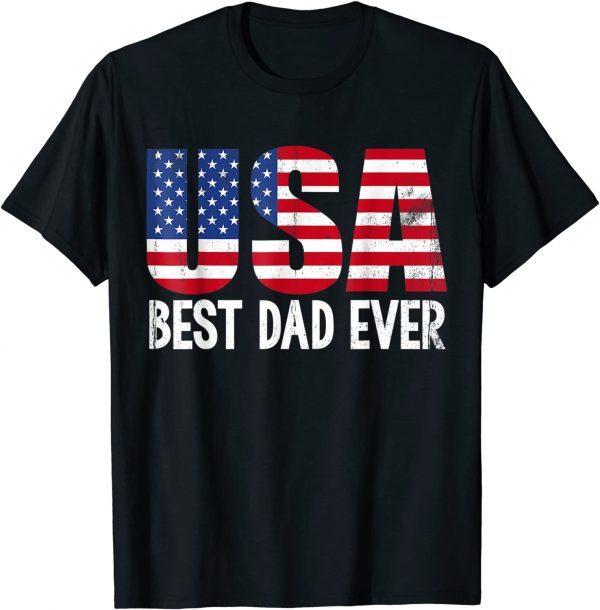 Best dad ever with US American Flag Awesome Dads Family Classic T-Shirt